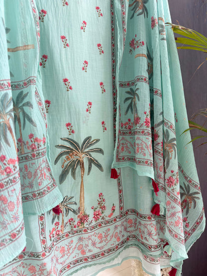 Mulmul cotton tropical suit