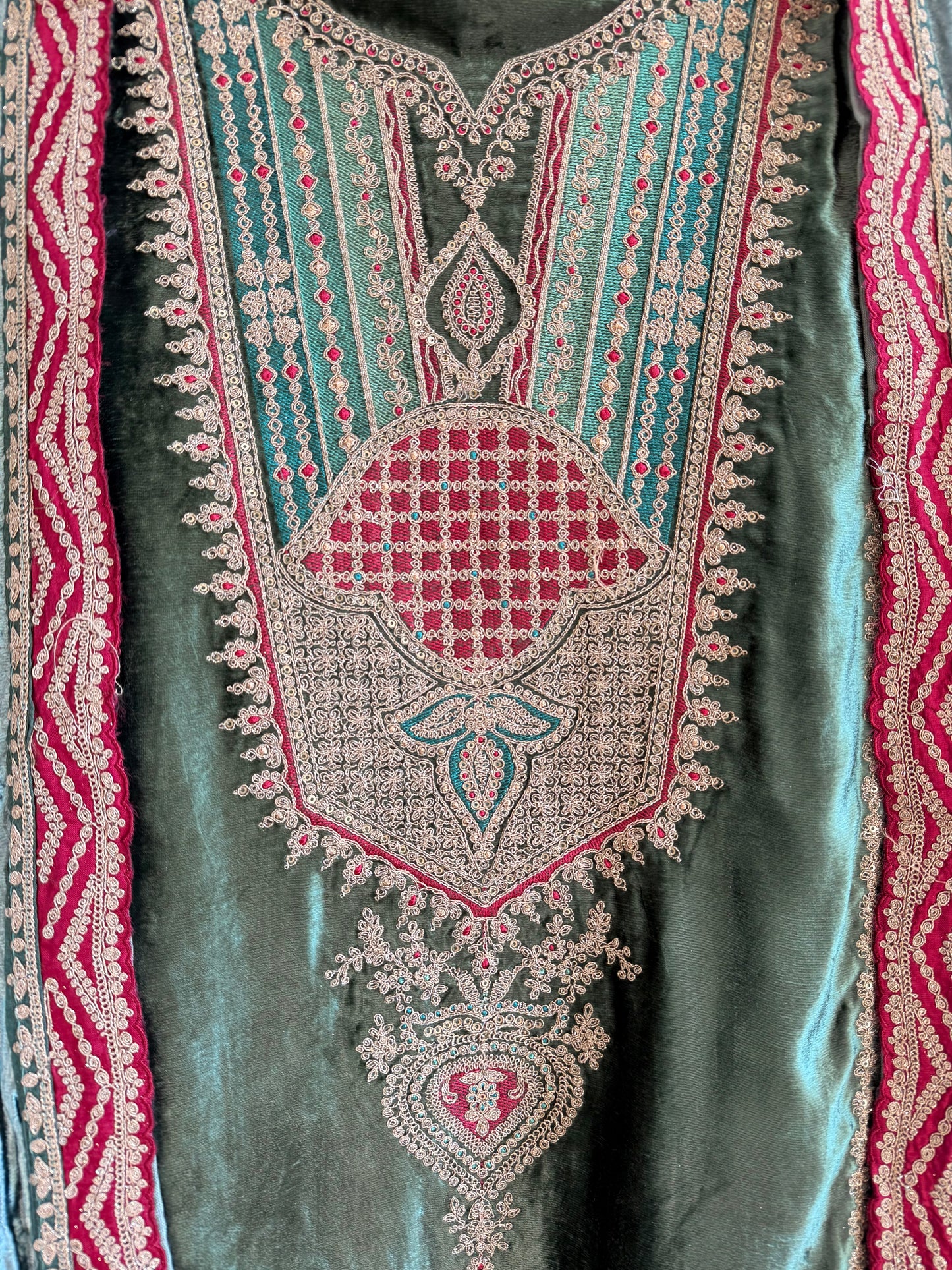 Velvet Marori Aari work suit