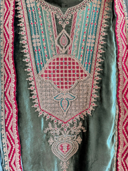 Velvet Marori Aari work suit