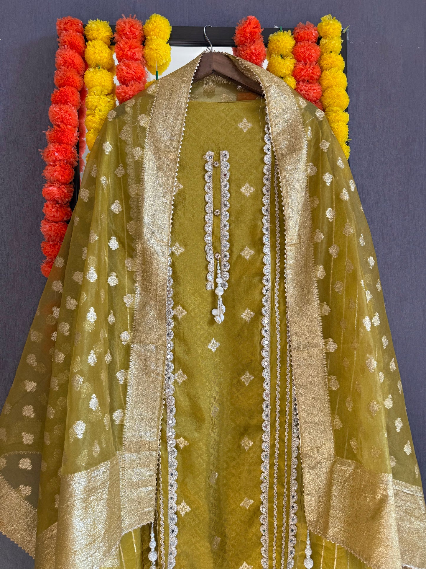 Mirror Benarsi Tissue silk suit