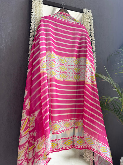 Mulmul cotton ikkat suit