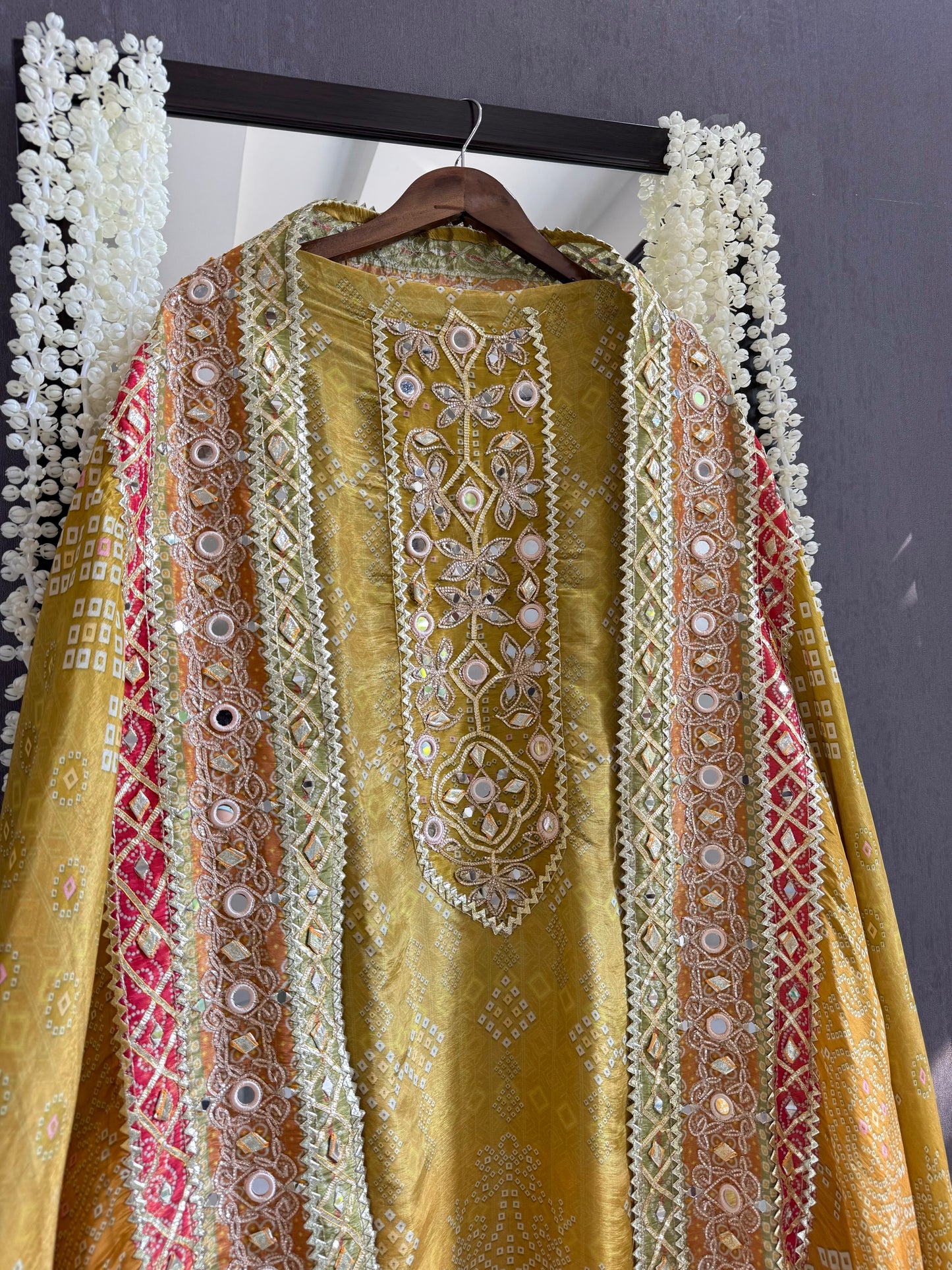 Luxurious bandhani ombré gotapatti suits