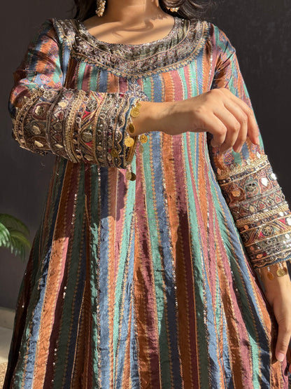 Pakistani gotapatti kalidaar Anarkali set