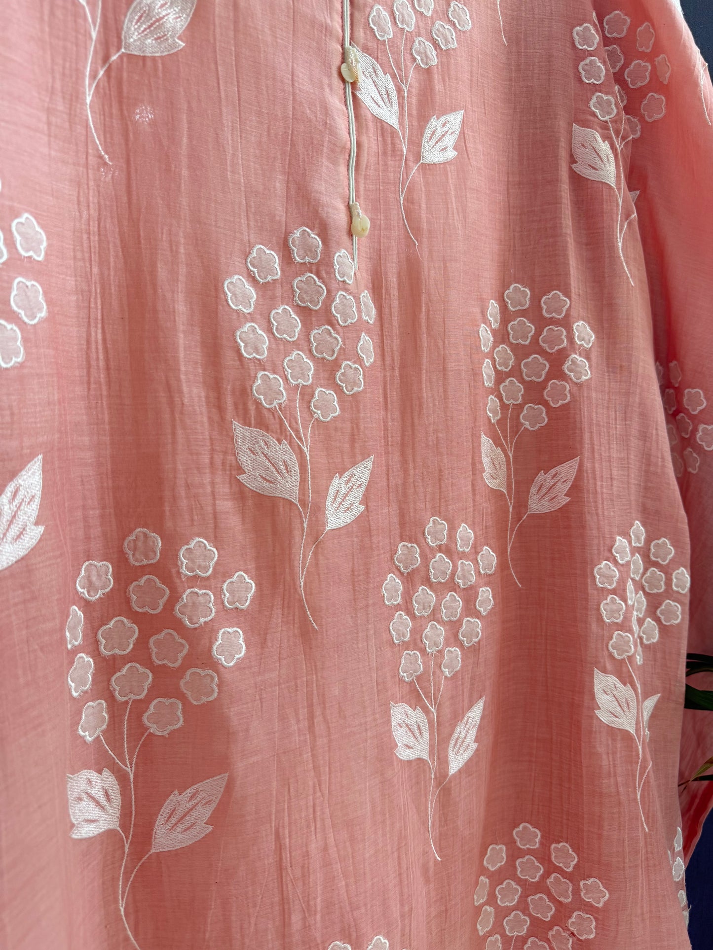 Luxurious Mul chanderi appliqué work suit
