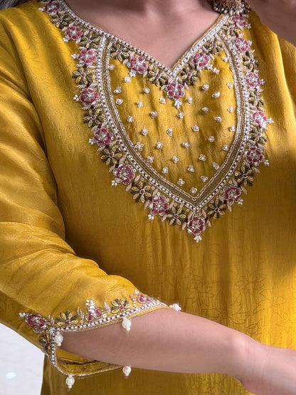 Handwork peacock coord set
