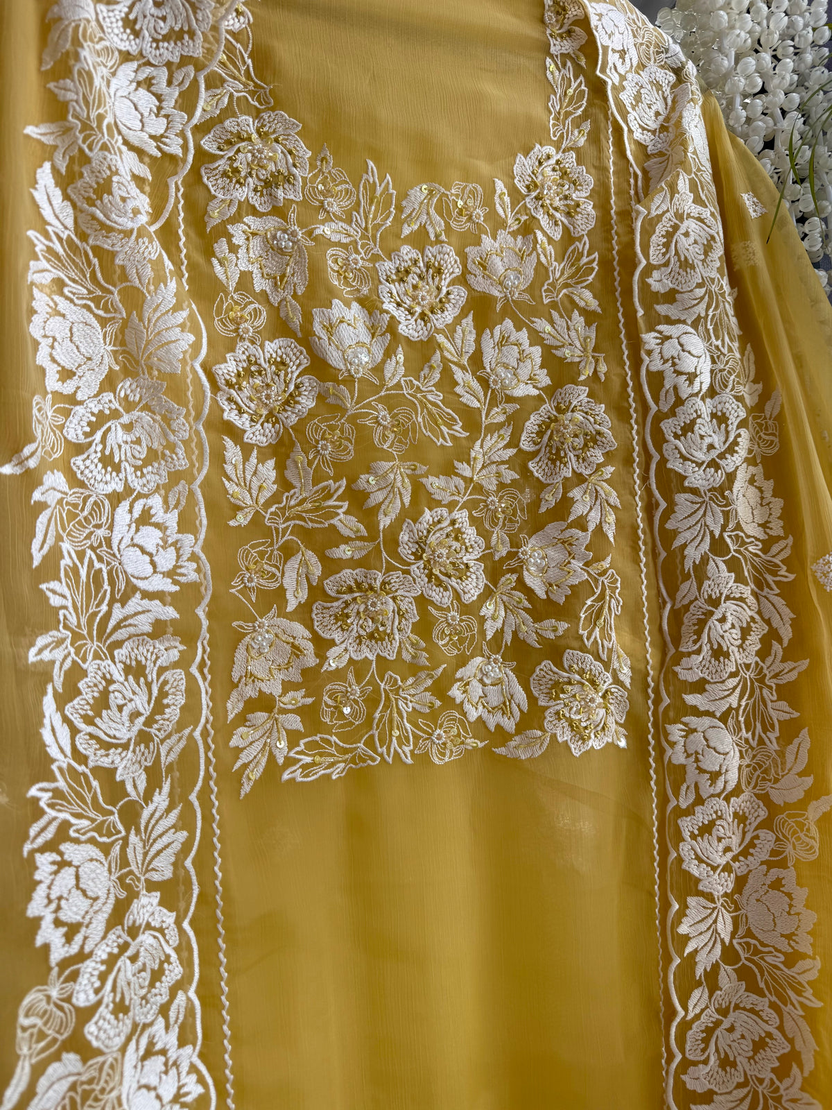 Parsi work florals Handwork suit