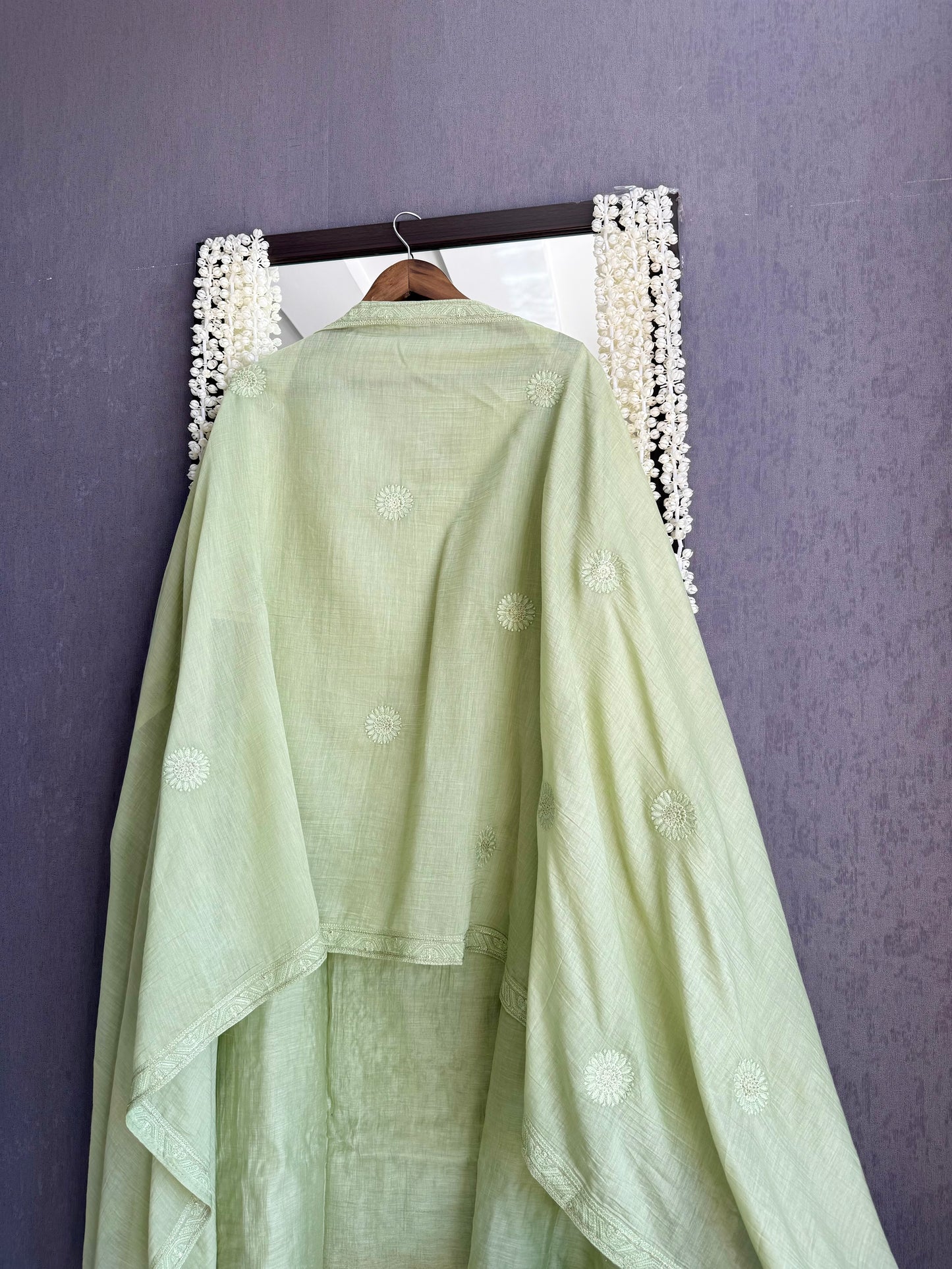 Luxurious Mul chanderi lucknowi handwork suit