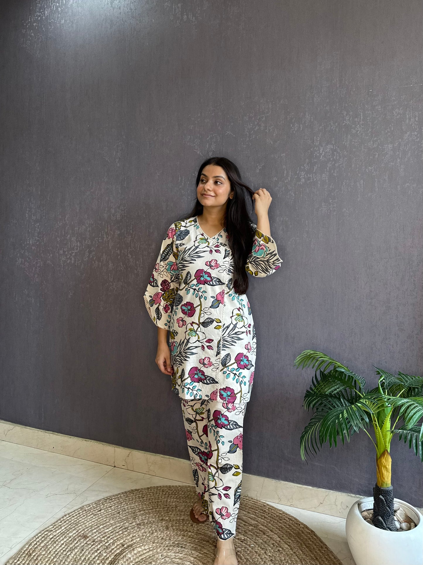 Pure cotton wrap Coord set