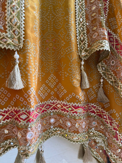 Luxurious bandhani ombré gotapatti suits