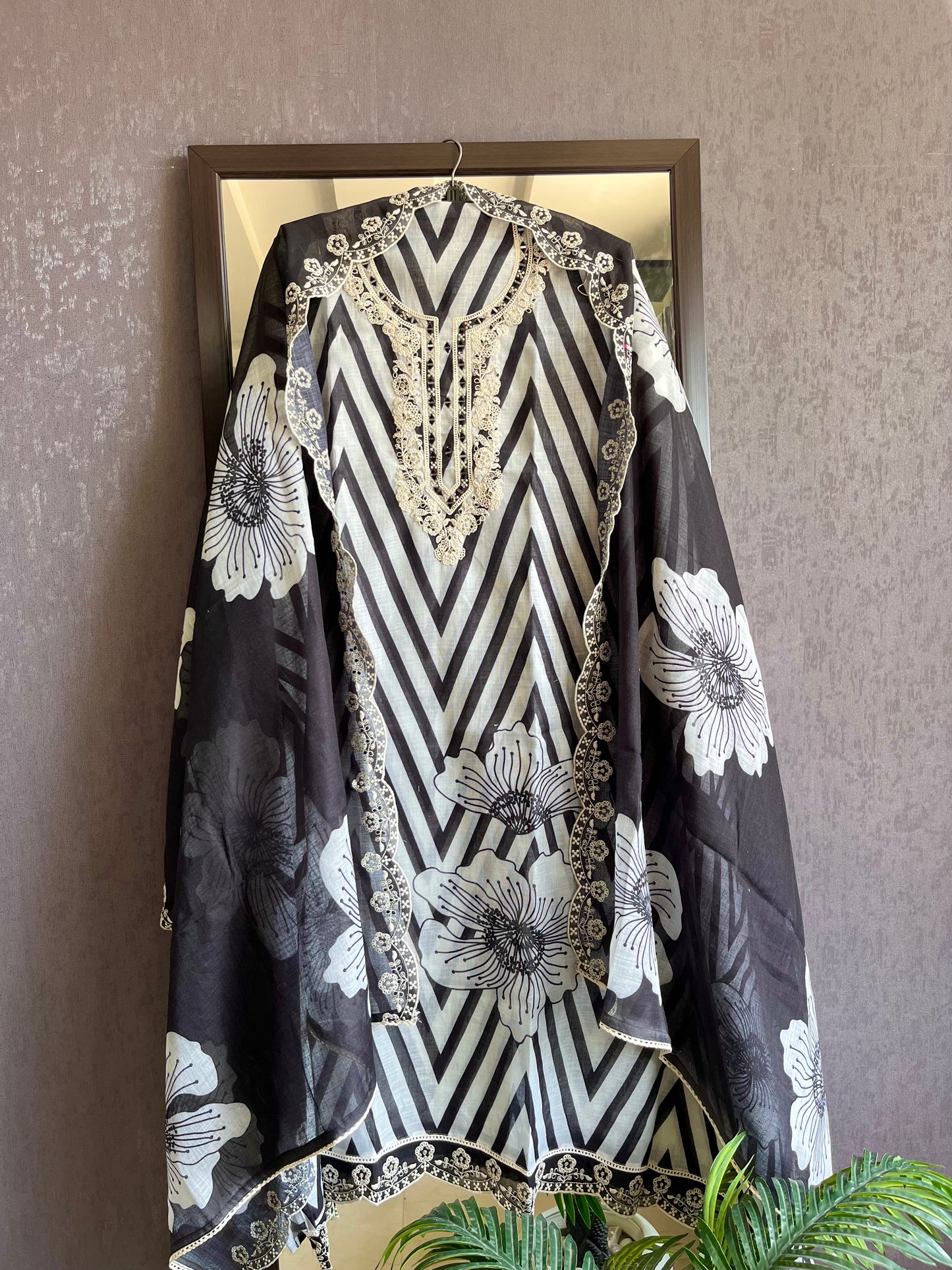 Aari work premium linen suits