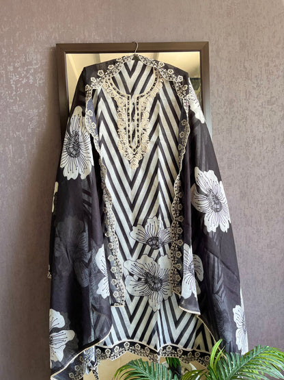 Aari work premium linen suits