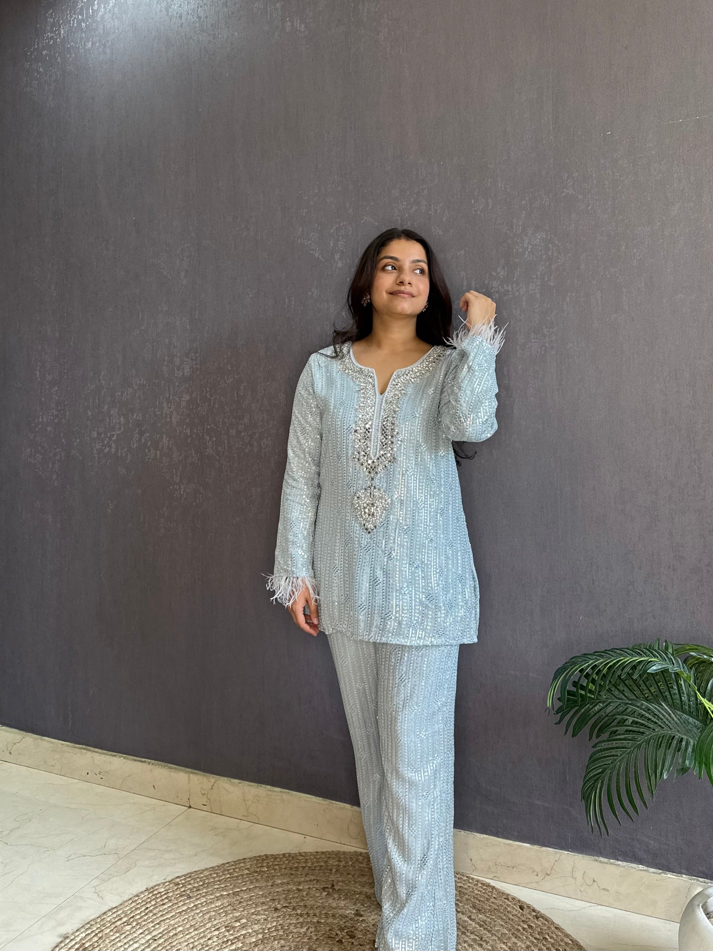 Lucknowi handwork Coord set