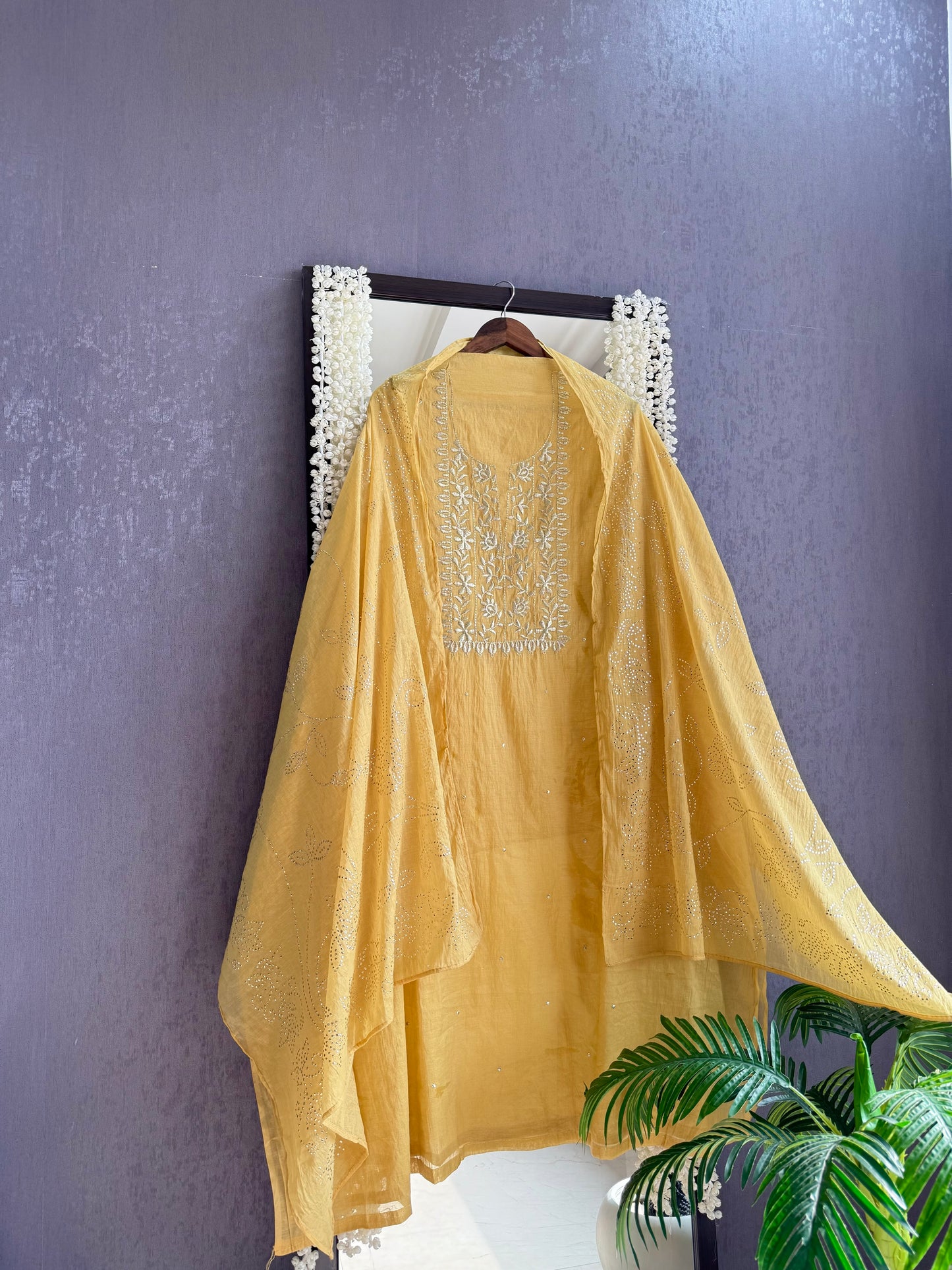 Mul cotton mukaish suit