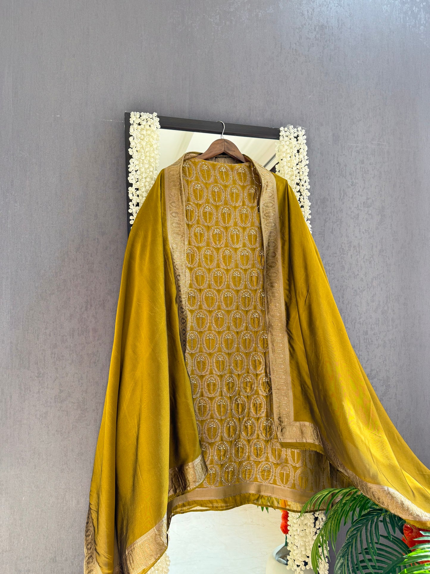 Brocade Benarsi silk suit
