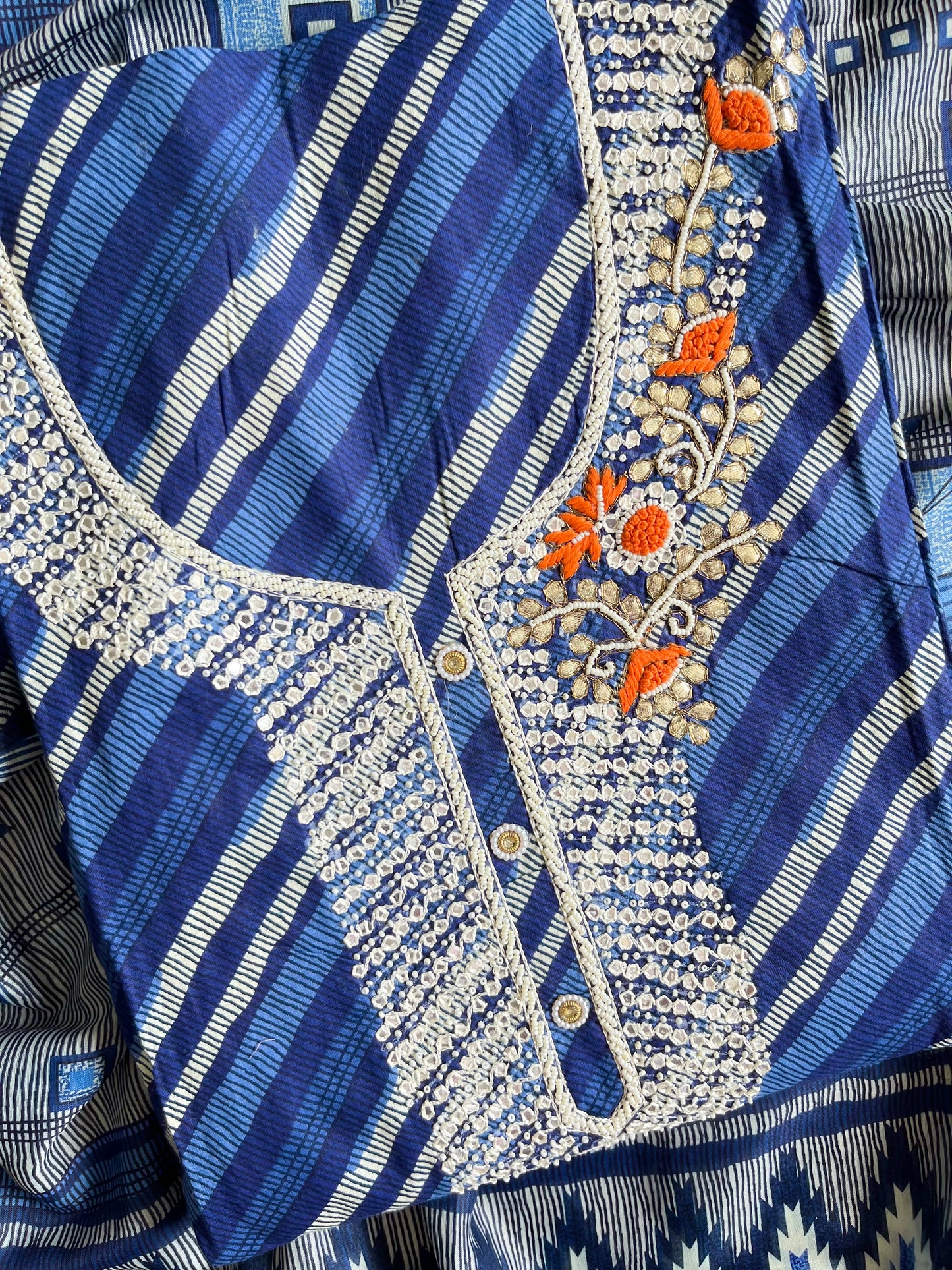 Mulmul cotton handwork suits