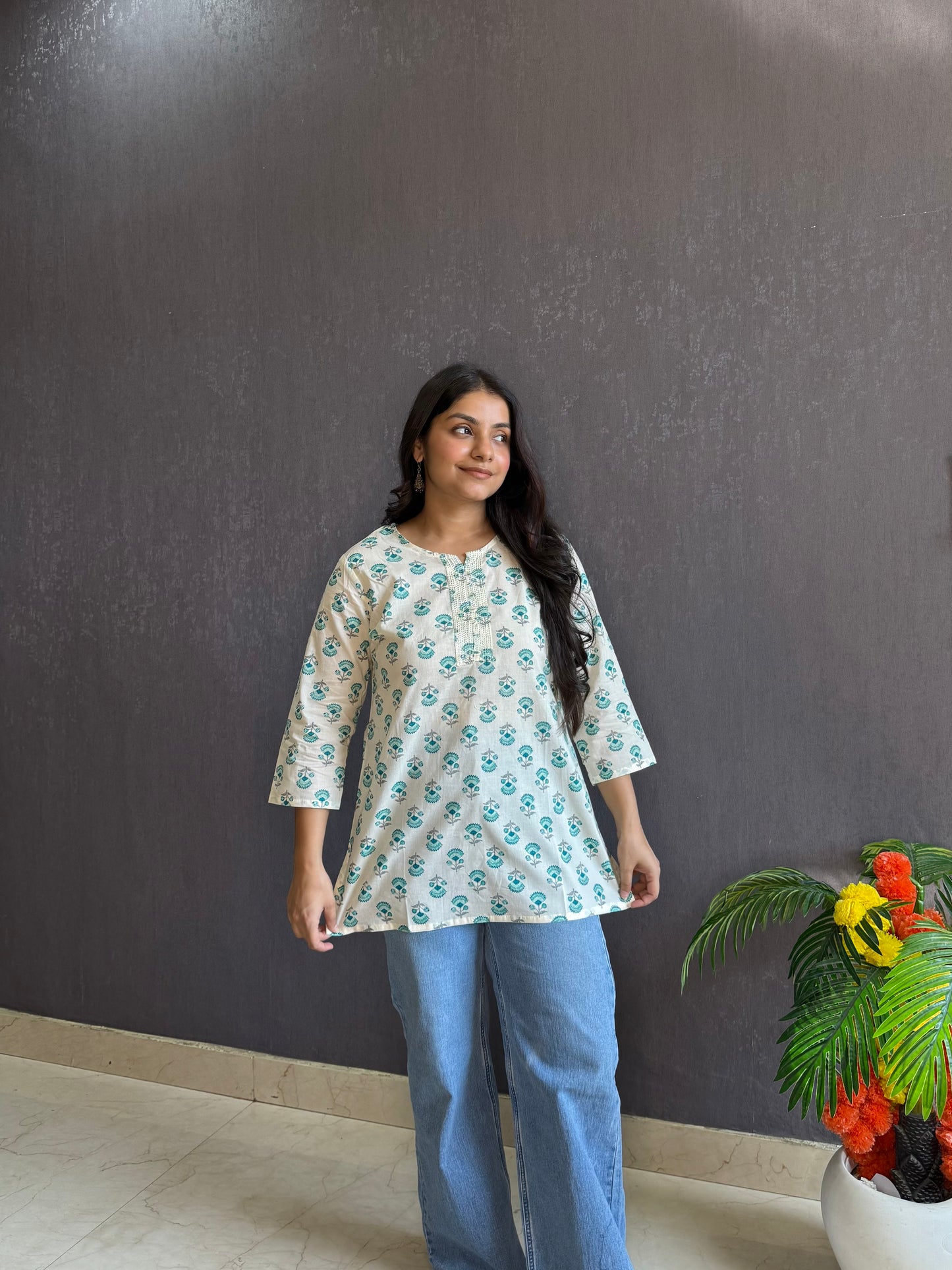 Floral Printed short kurtas