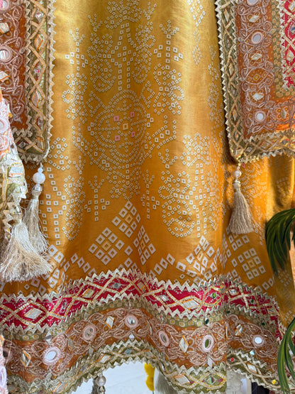 Luxurious bandhani ombré gotapatti suits