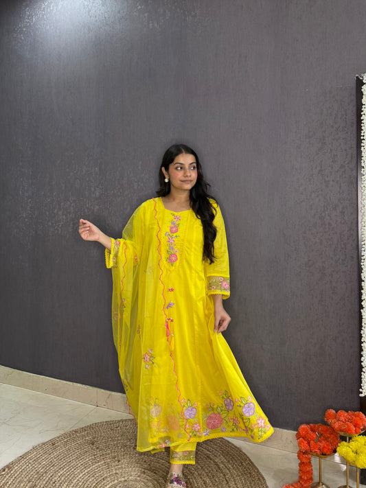 Kalidaar floral Anarkali set