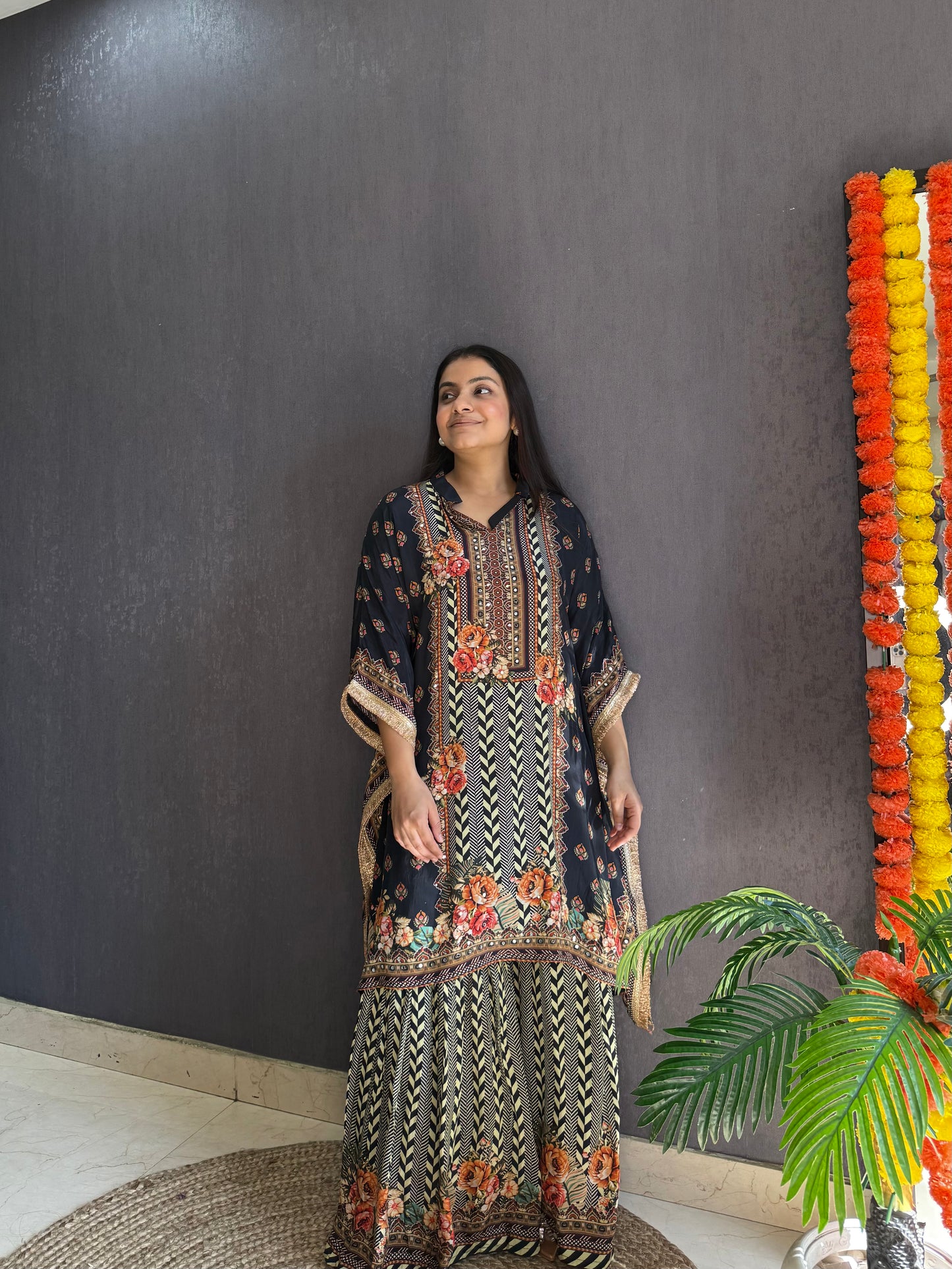 Pakistani kaftan sharara Set