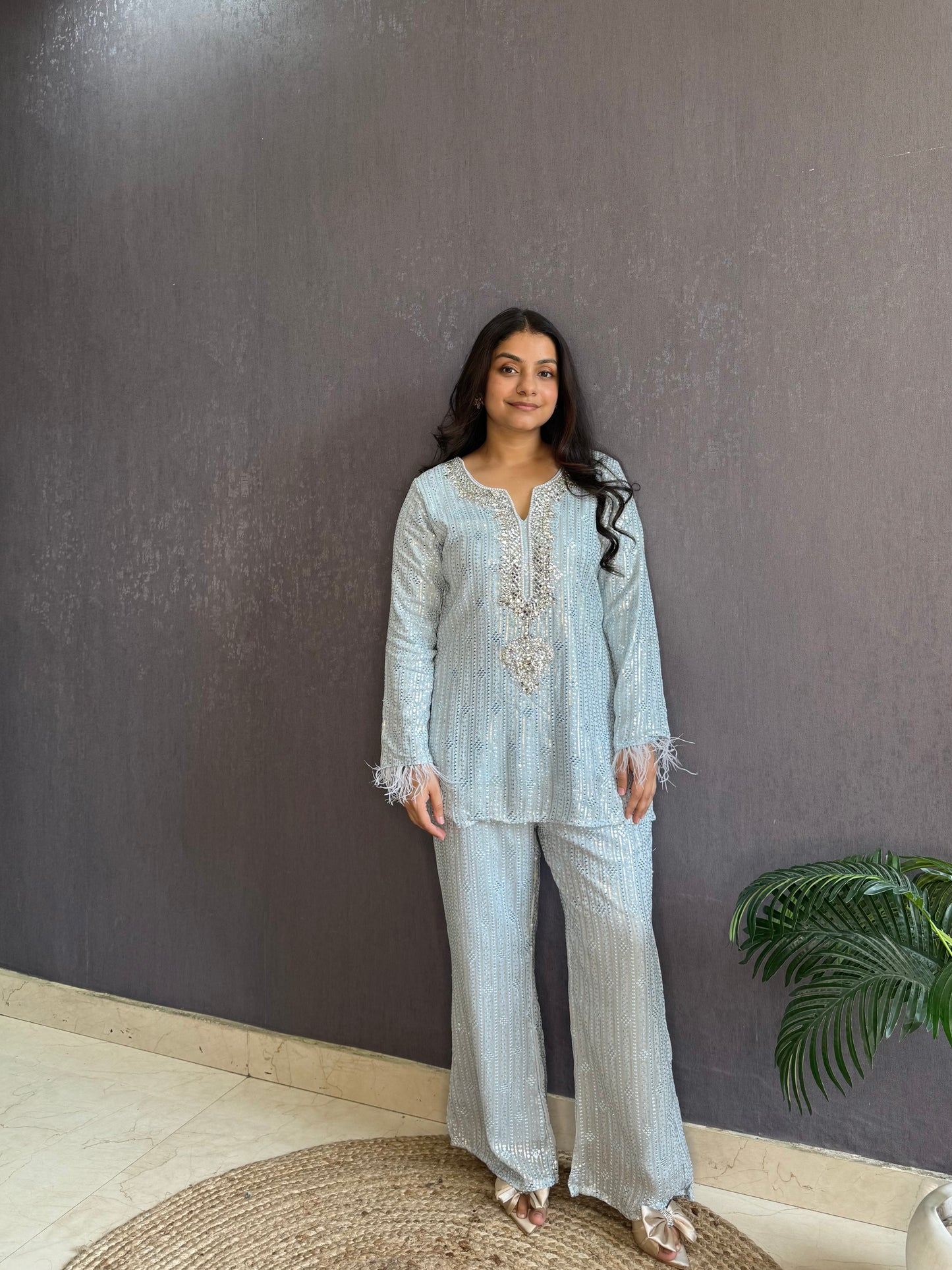 Lucknowi handwork Coord set