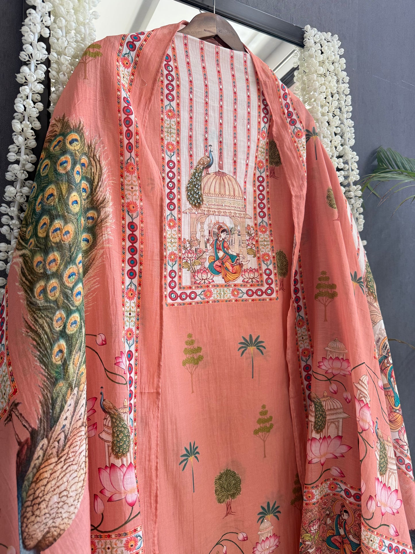 Mulmul cotton divine handwork suit