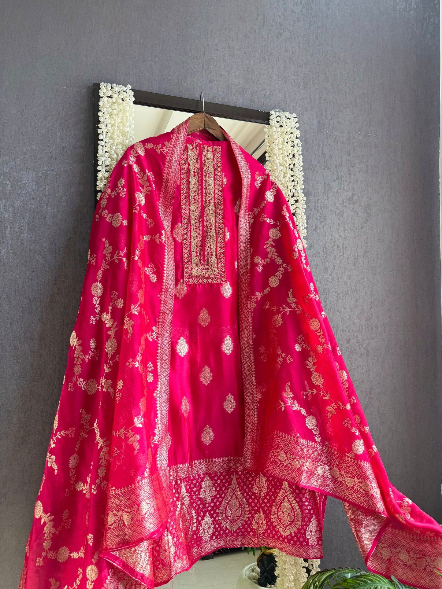 Resham Benarsi silk suit