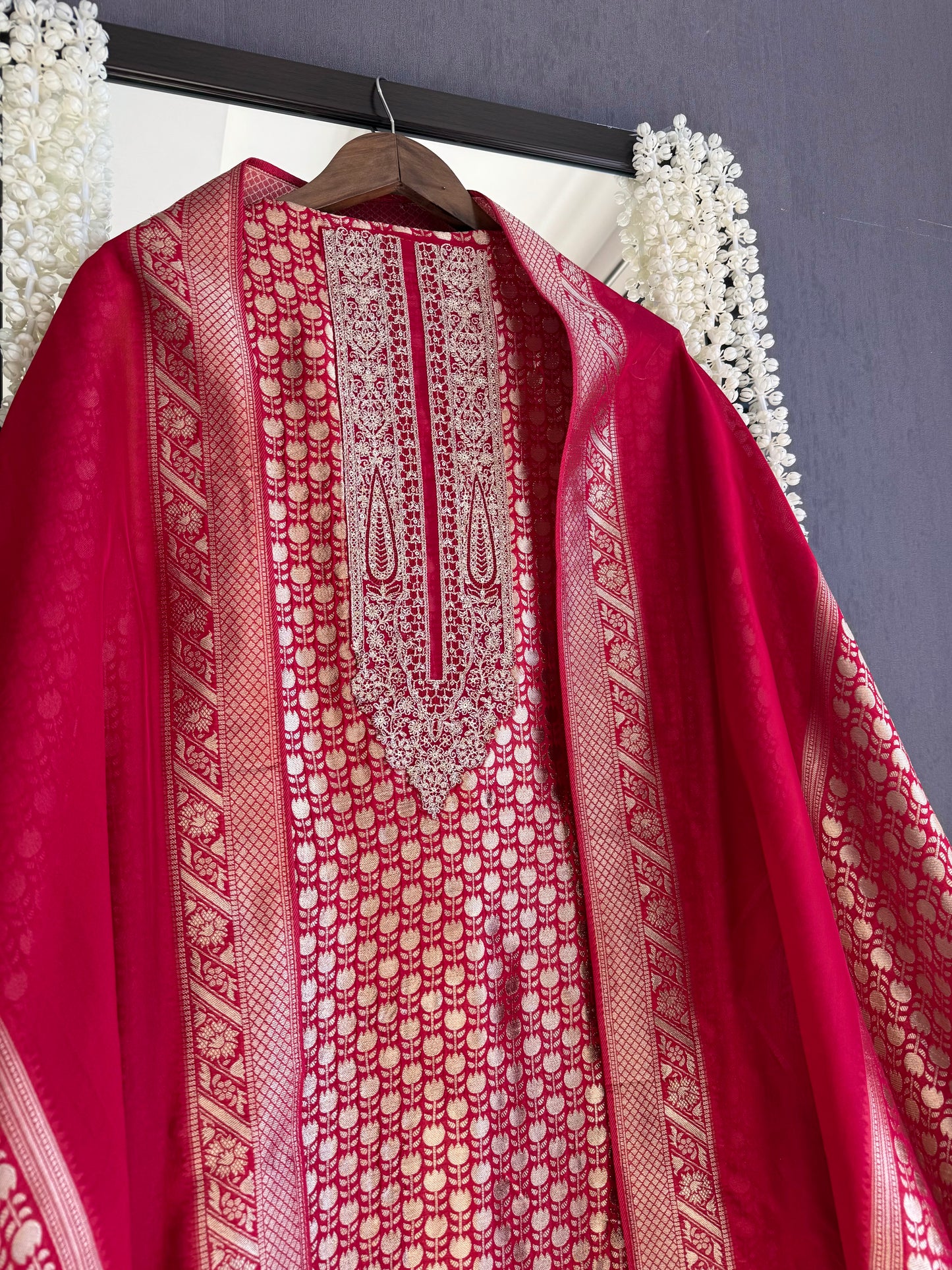 Brocade Benarsi silk suit