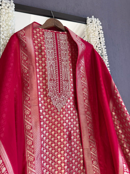 Brocade Benarsi silk suit