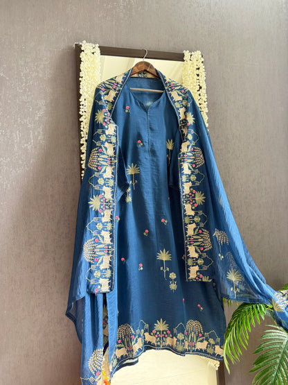 Luxurious Mul chanderi pichwai suit
