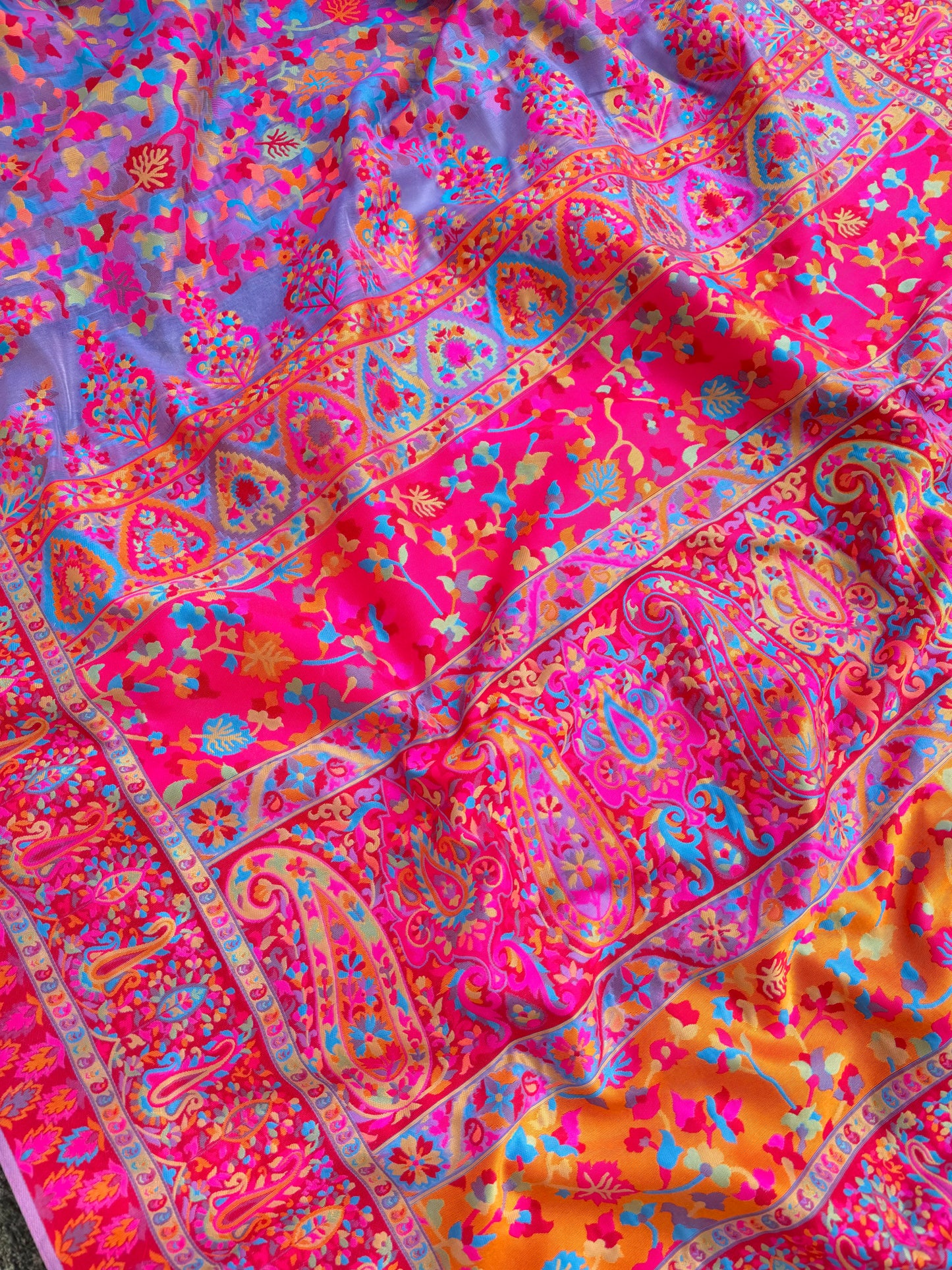 Kashmiri Jamawar Linen saree