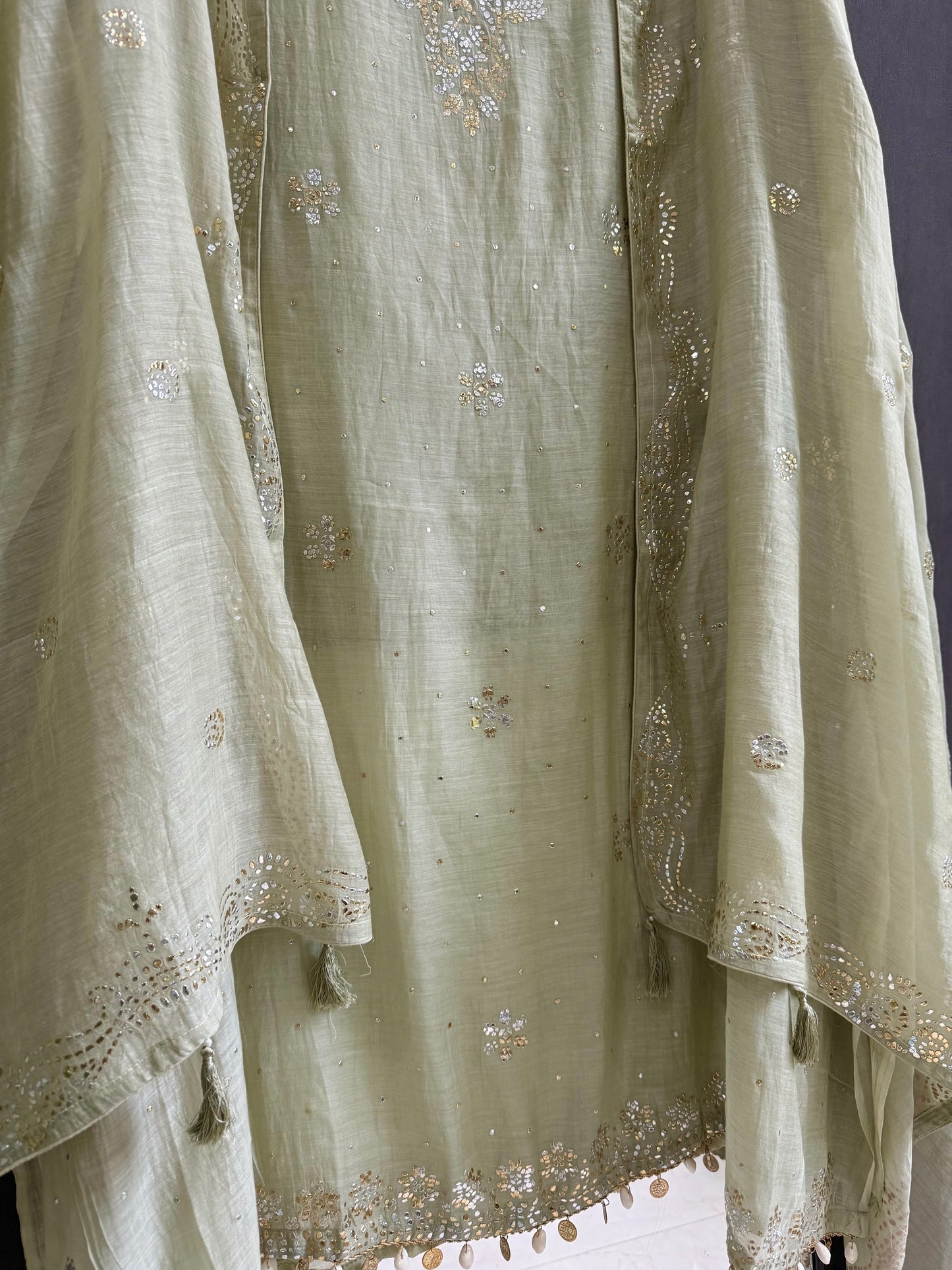 Luxurious Mul chanderi mukaish suit