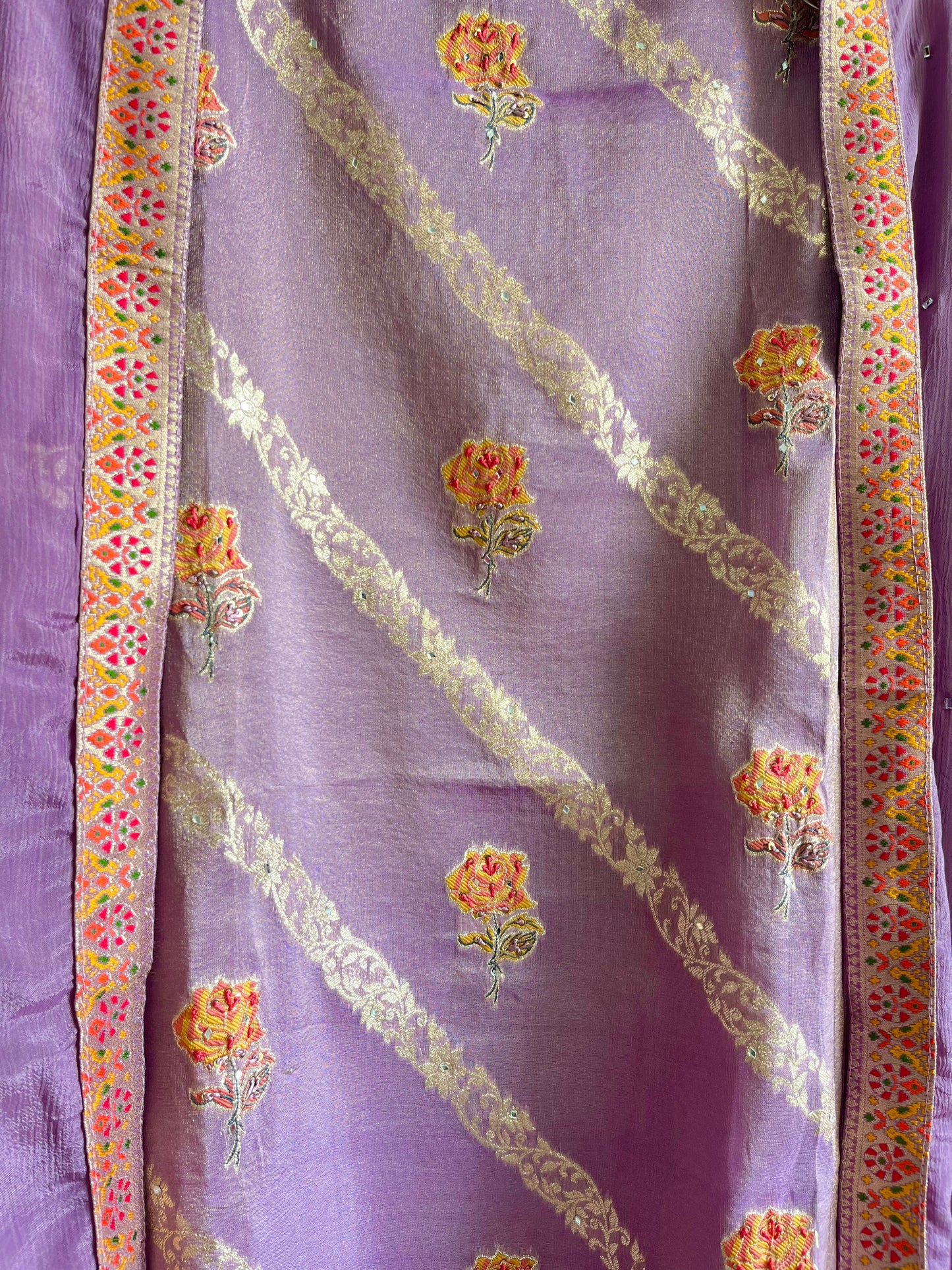 Meenakari Benarsi Tissue silk suit