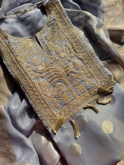 Luxurious Aari work Benarsi suit