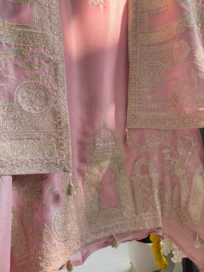 Luxurious temple pitta work suit