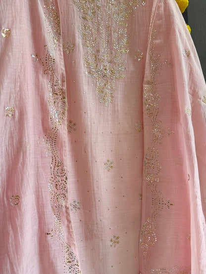 Luxurious Mul chanderi mukaish suit