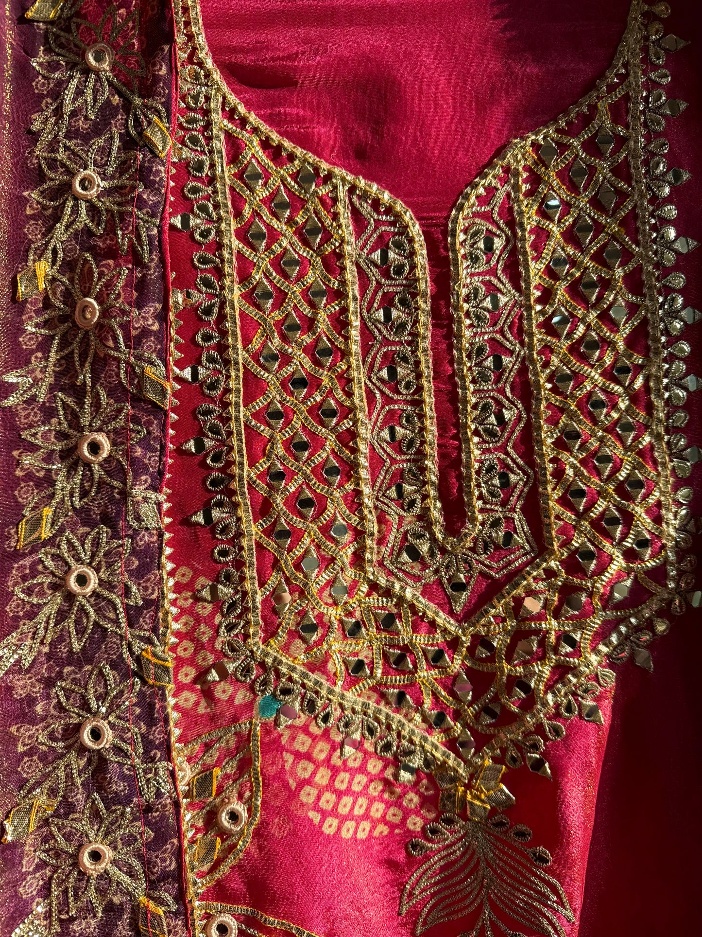 Luxurious Bhandej ombré gotapatti suits
