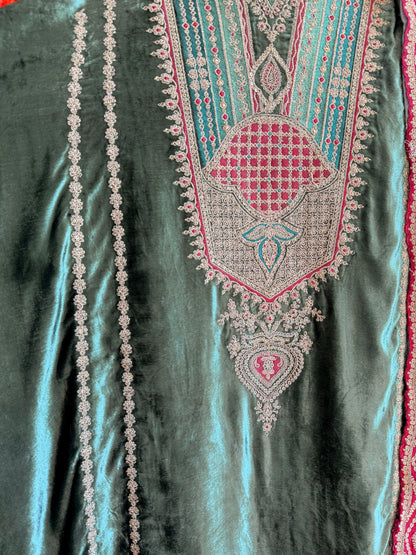 Velvet Marori Aari work suit