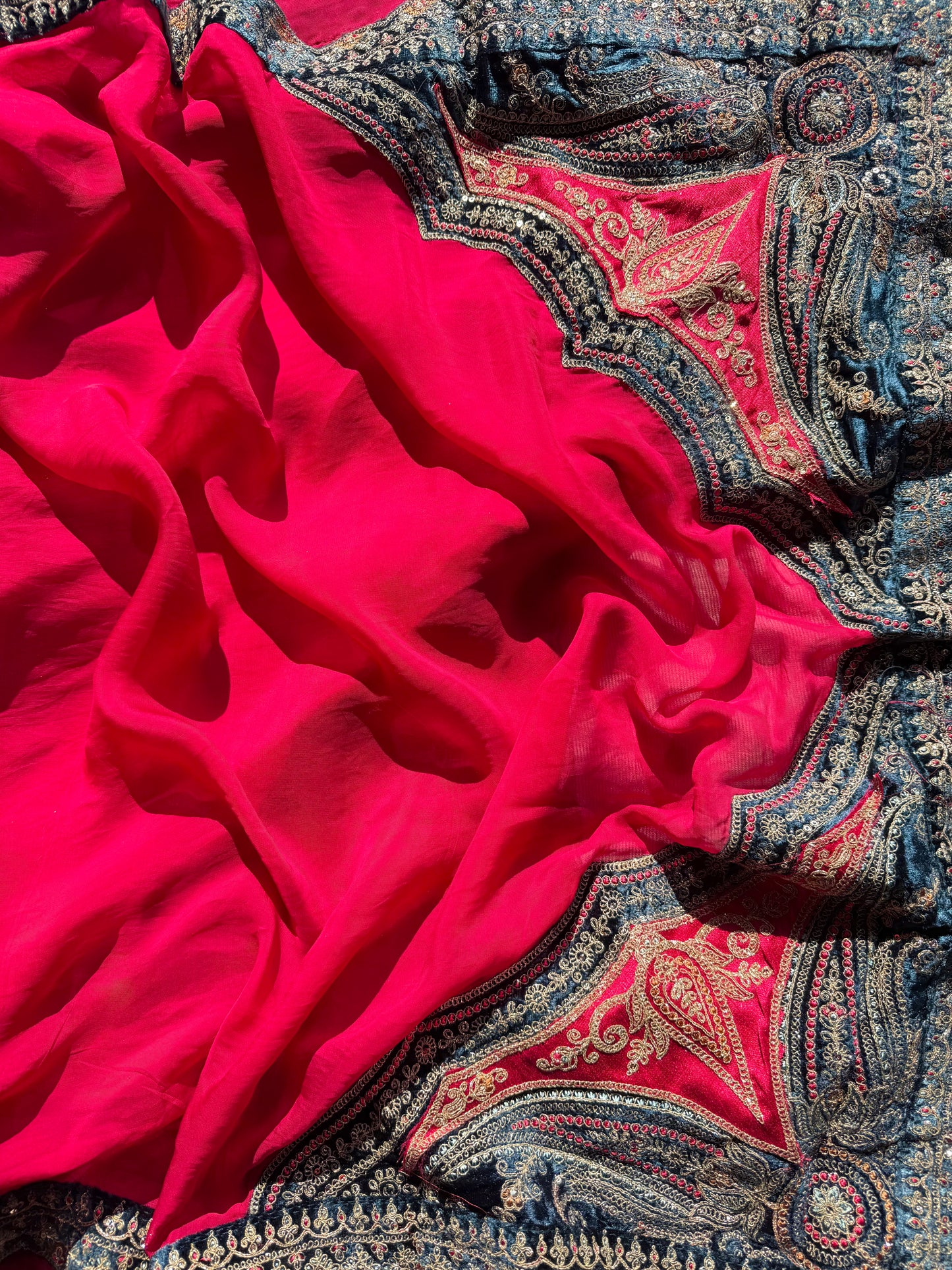 Velvet Marori Aari work suit
