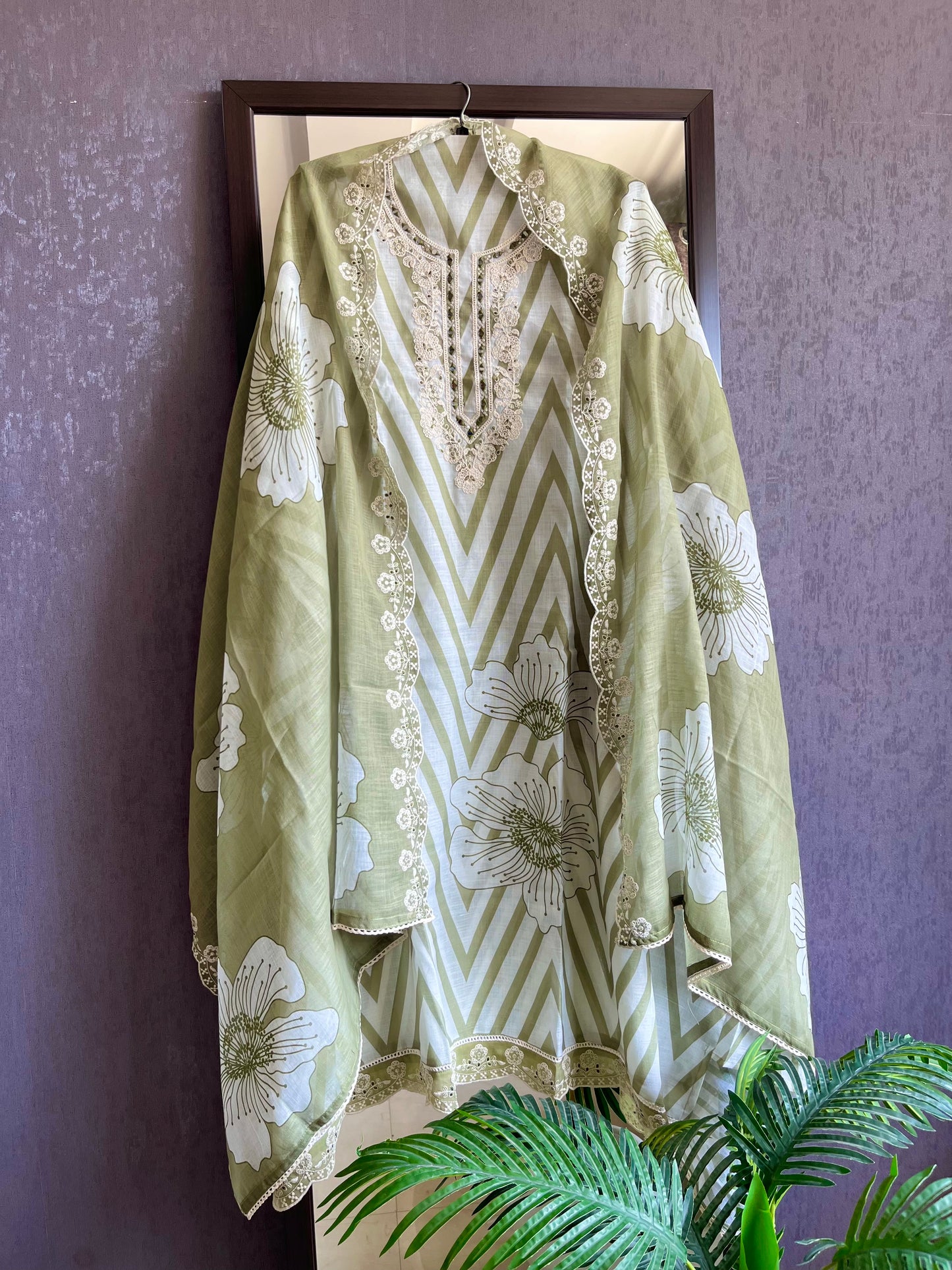 Aari work premium linen suits
