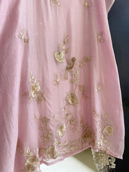 Luxurious Mul chanderi parsi thread suit
