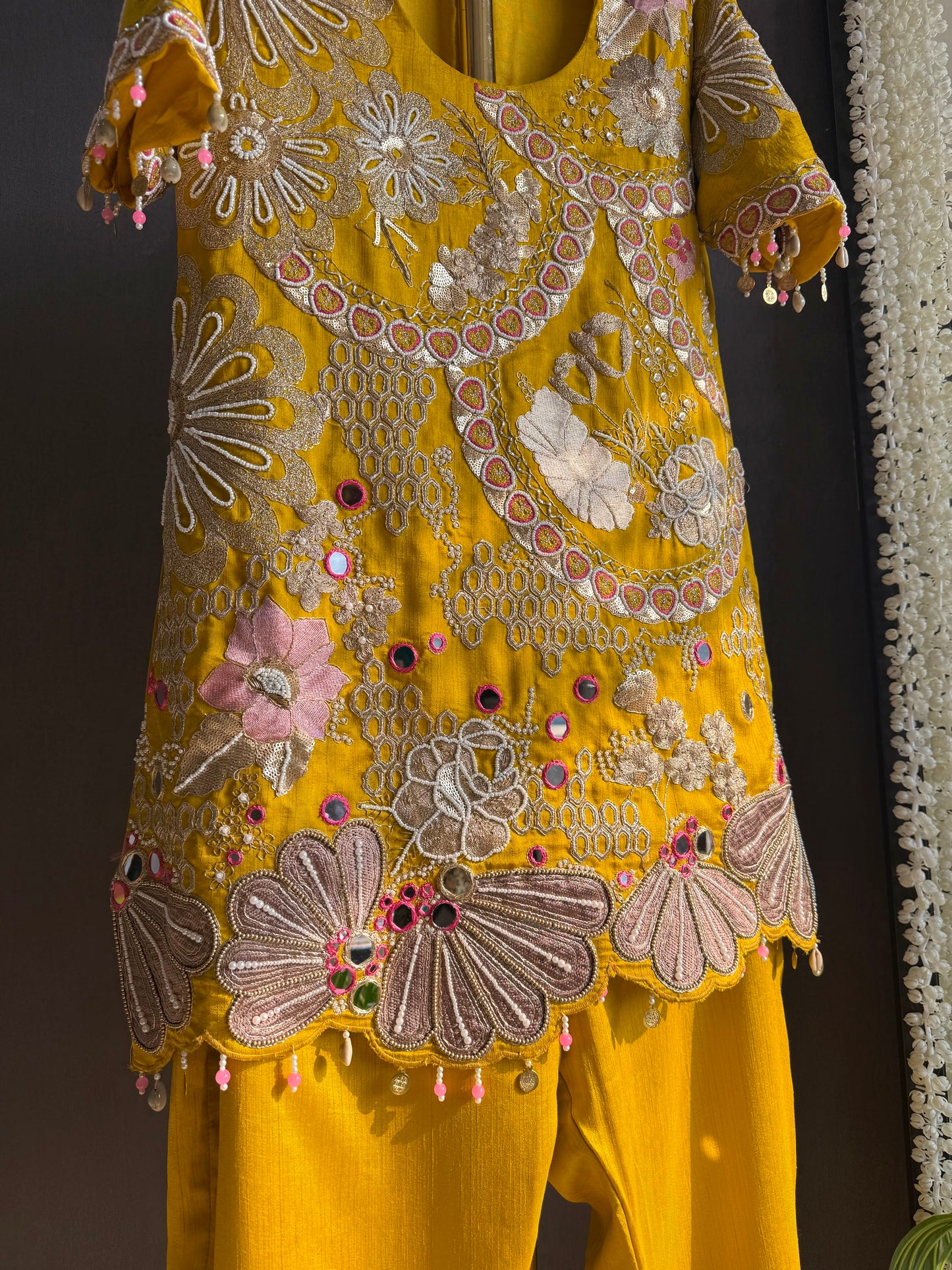 Luxurious raw silk Handwork set