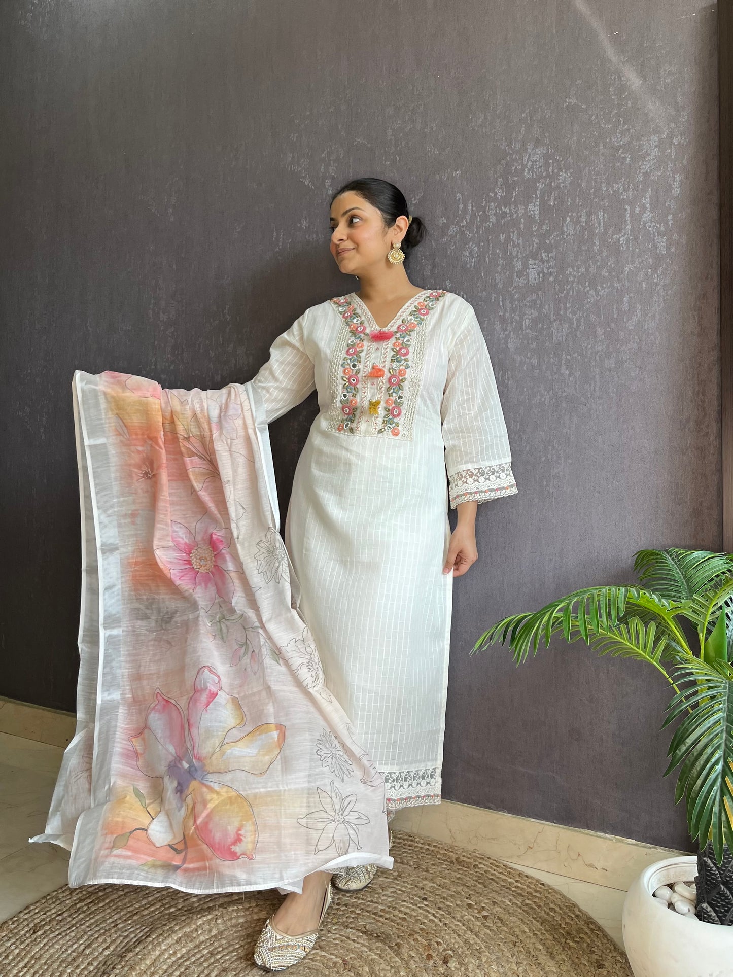 Premium cotton designer suit set