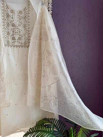 Mul cotton mukaish suit