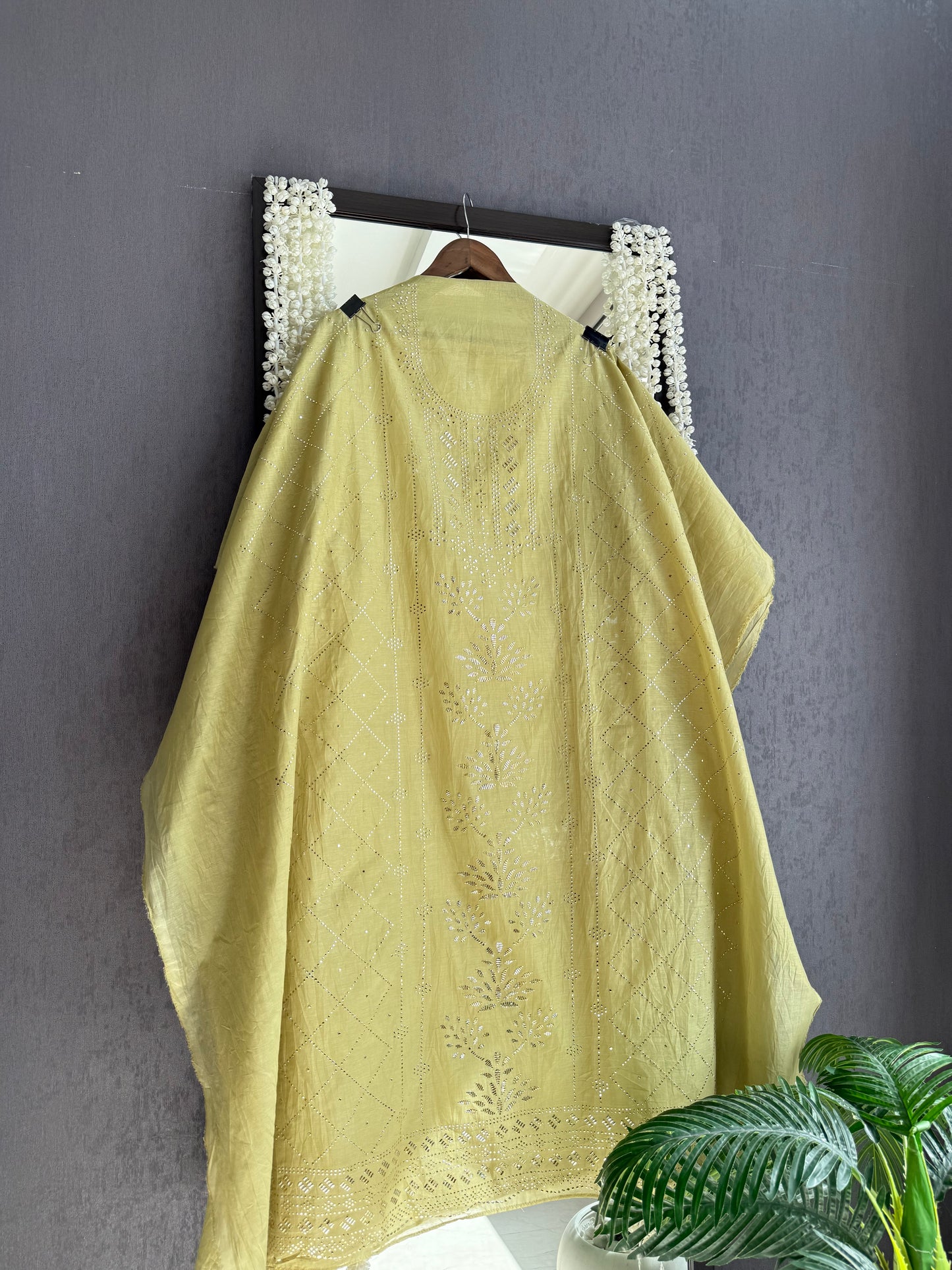 Chanderi mukaish suit