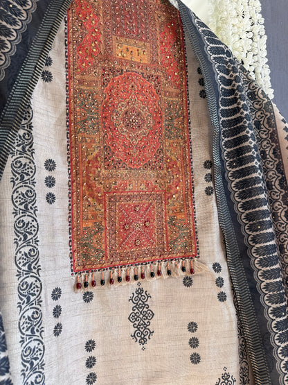 Pure Tussar silk handwork suits