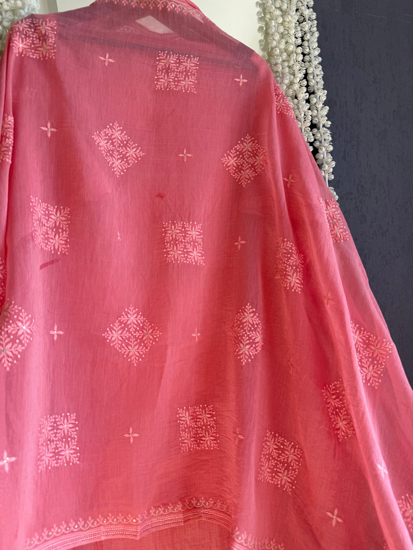 Luxurious Mul chanderi lucknowi handwork suit