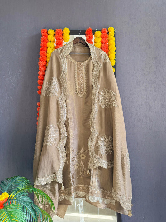 Luxurious Benarsi Tissue silk suit