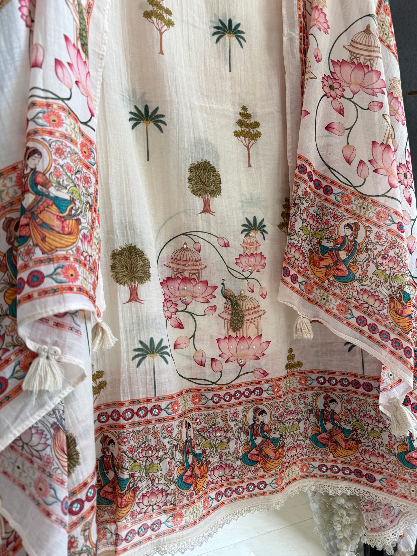 Mulmul cotton divine handwork suit