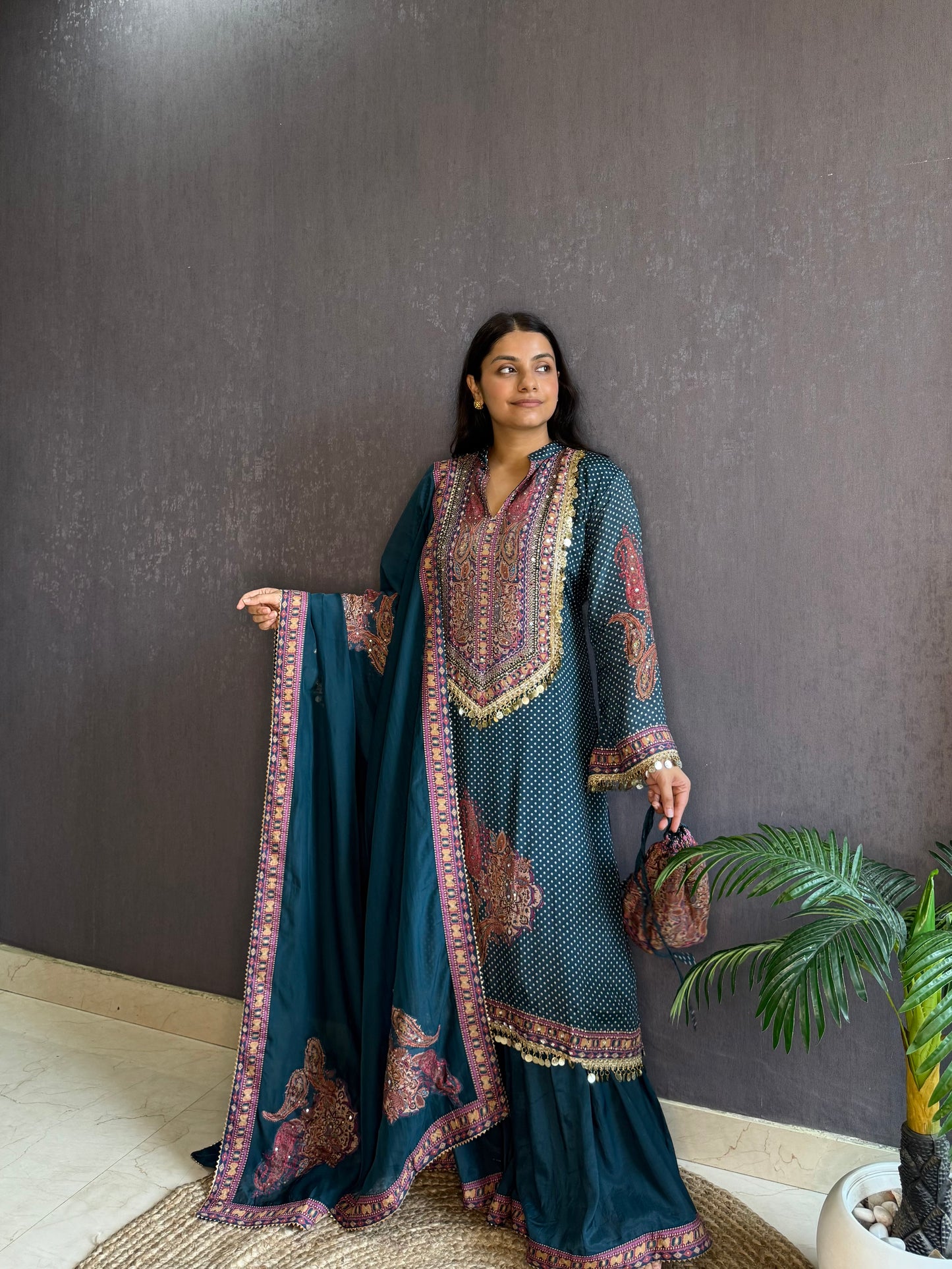 Digital printed coin sharara set