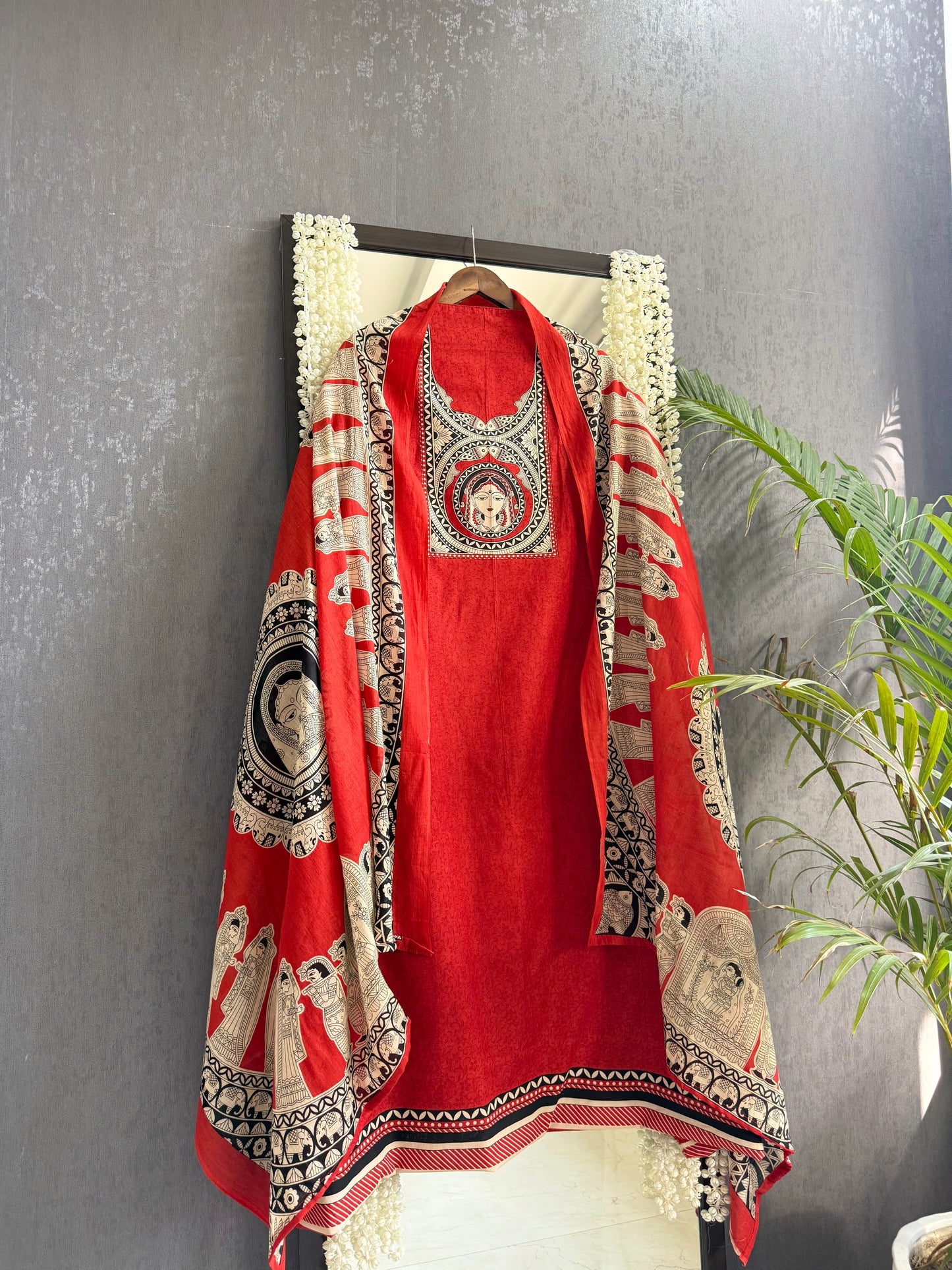 Mulmul cotton raani suit